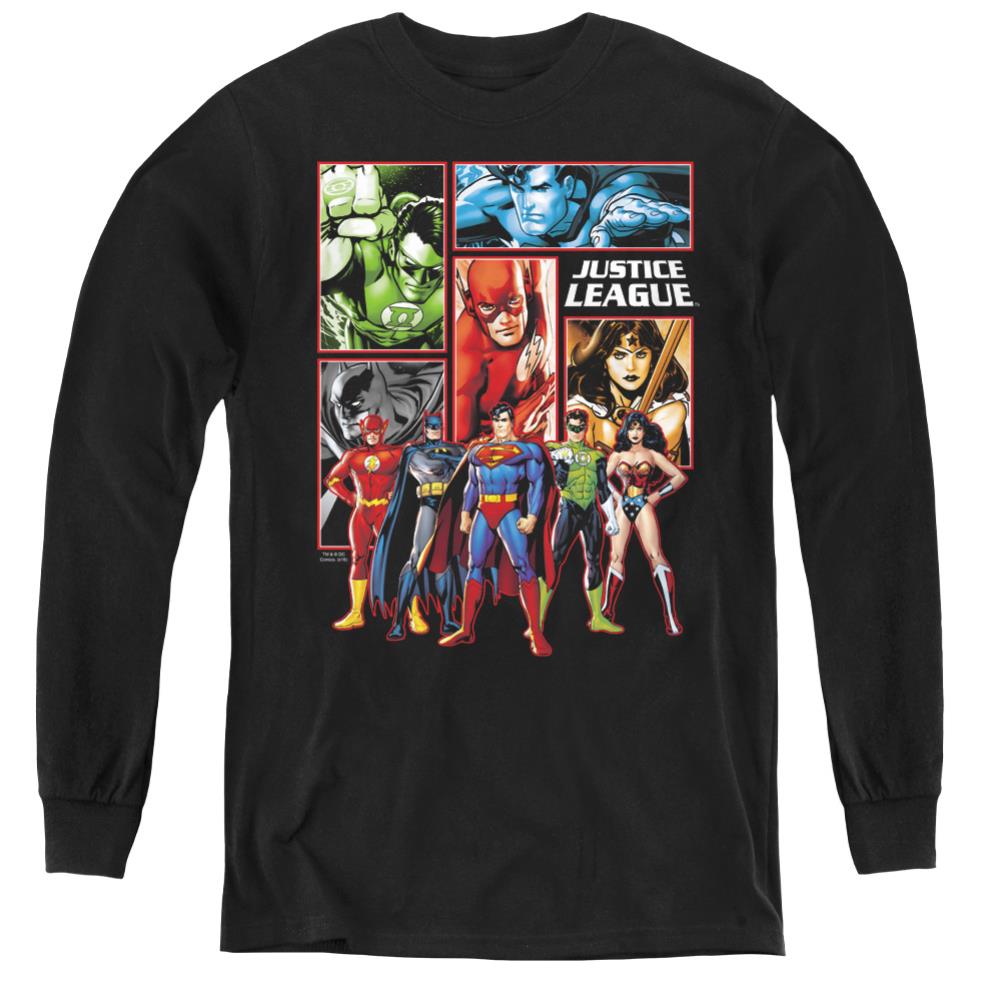 Justice League Of America Justice League Panels Youth Long-Sleeve T-Shirt