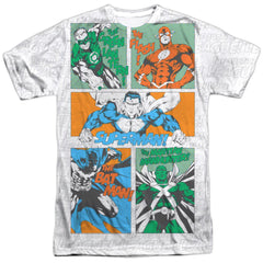Justice League Of America Justice Panels Men's Regular Fit Polyester Short-Sleeve T-Shirt