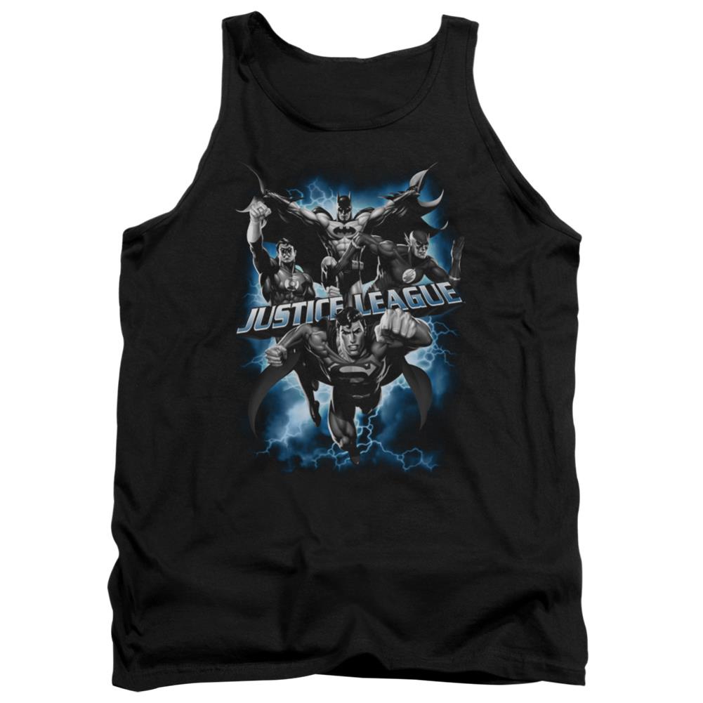 Justice League Of America Justice Storm Men's 18/1 Cotton Tank Top