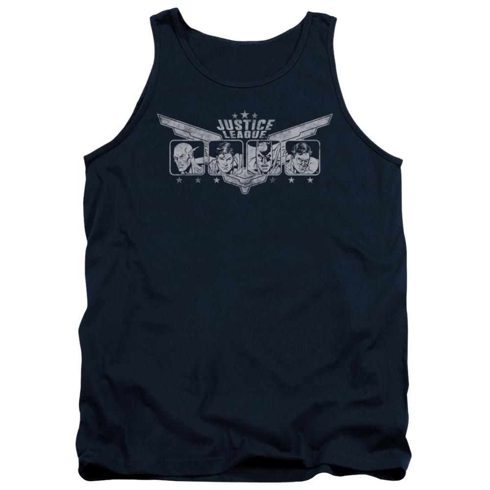 Justice League Of America Justice Wings Men's 18/1 Cotton Tank Top