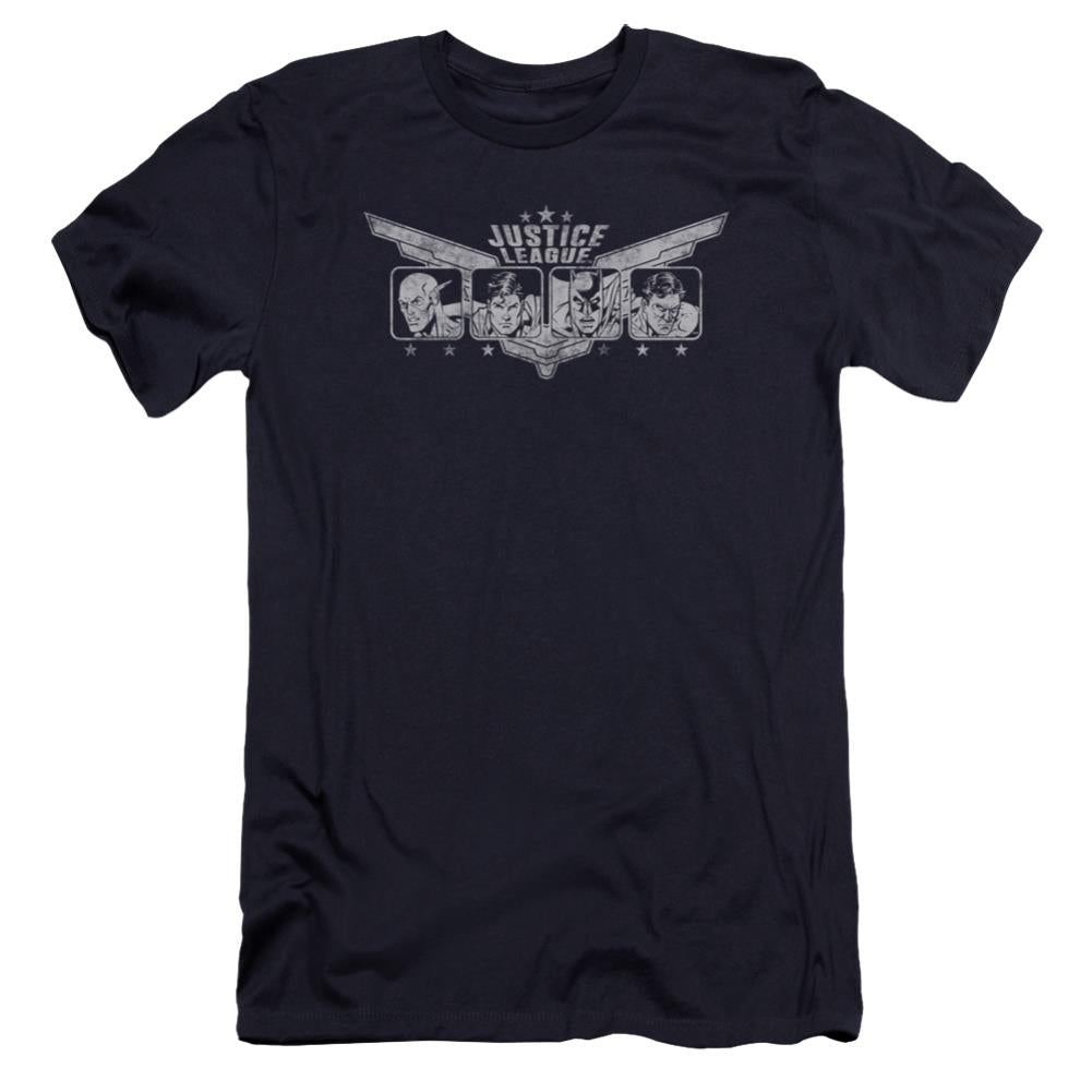 Justice League Of America Justice Wings Men's Ultra-Soft 30/1 Cotton Slim Short-Sleeve T-Shirt