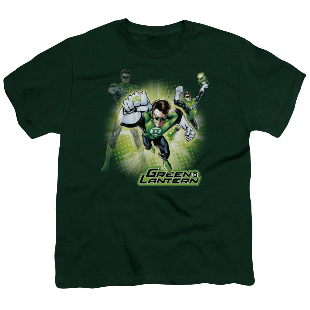 Justice League Of America Lantern Burst Youth 18/1 100% Cotton Short-Sleeve T-Shirt