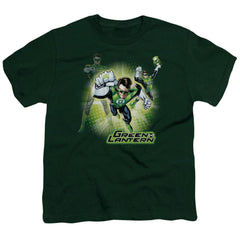 Justice League Of America Lantern Burst Youth 18/1 100% Cotton Short-Sleeve T-Shirt