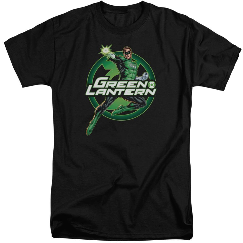 Justice League Of America Lantern Glow Men's 18/1 Tall Cotton Short-Sleeve T-Shirt