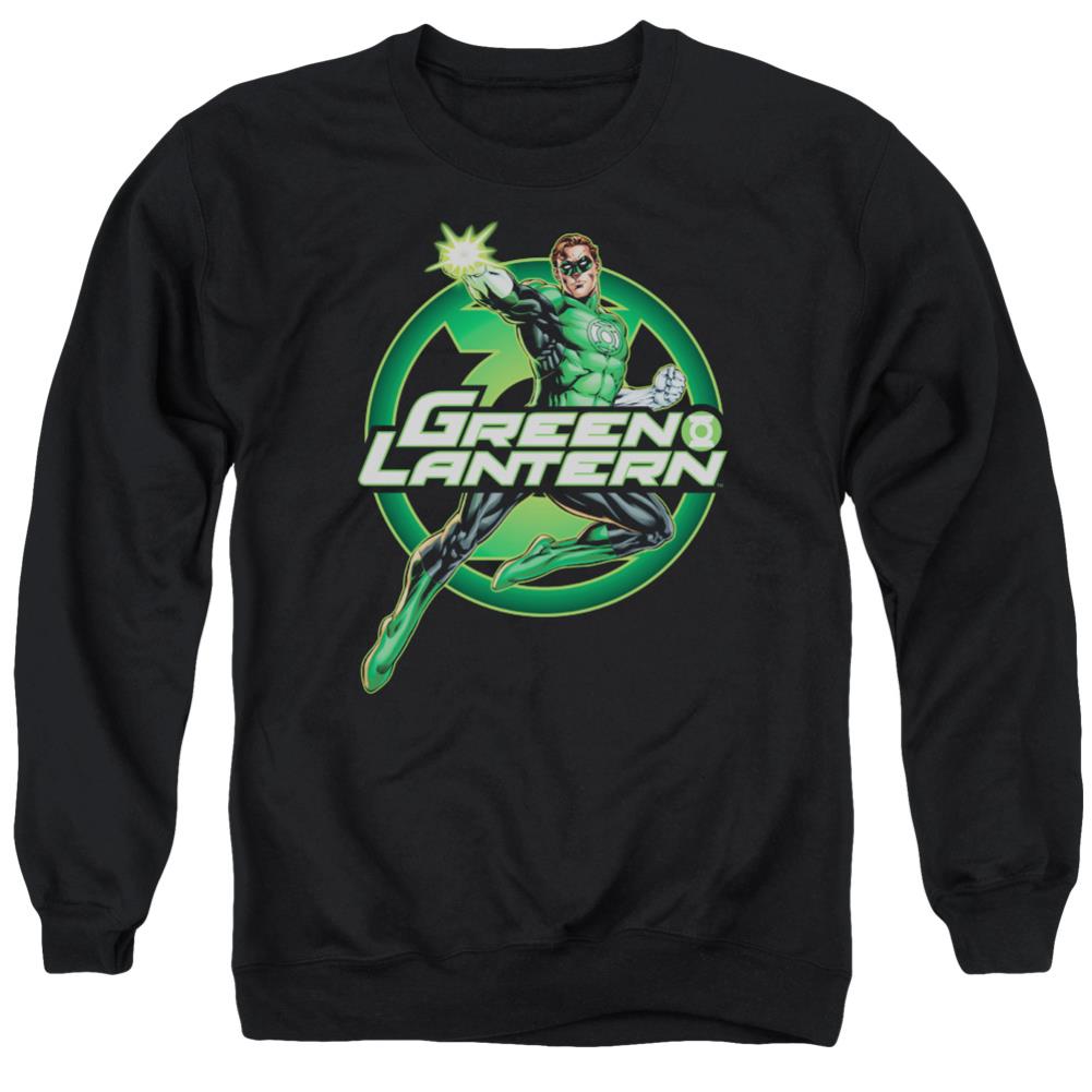 Justice League Of America Lantern Glow Men's Crewneck 50 50 Poly Long-Sleeve T-Shirt