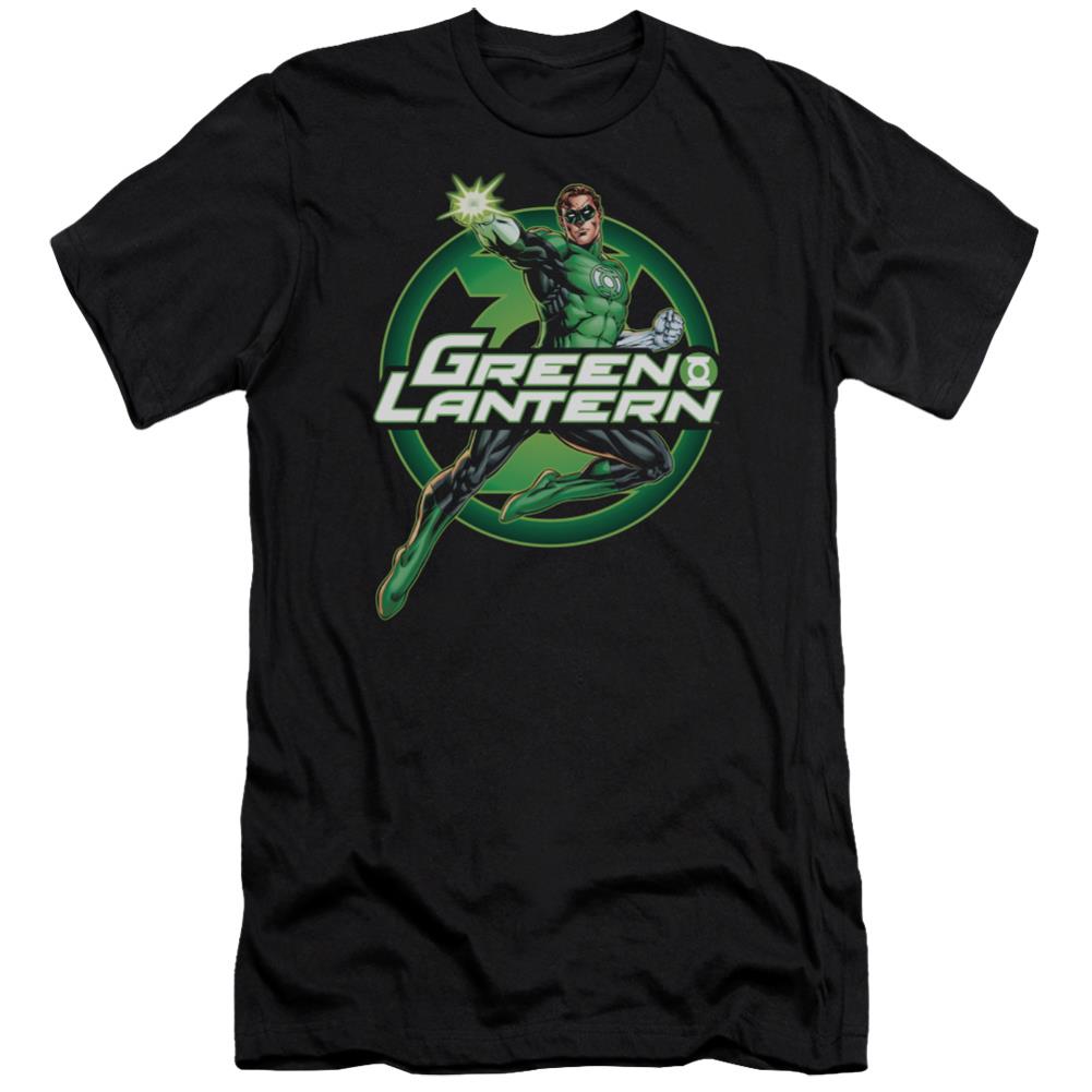 Justice League Of America Lantern Glow Men's Ultra-Soft 30/1 Cotton Slim Short-Sleeve T-Shirt
