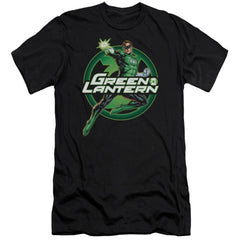 Justice League Of America Lantern Glow Men's Ultra-Soft 30/1 Cotton Slim Short-Sleeve T-Shirt
