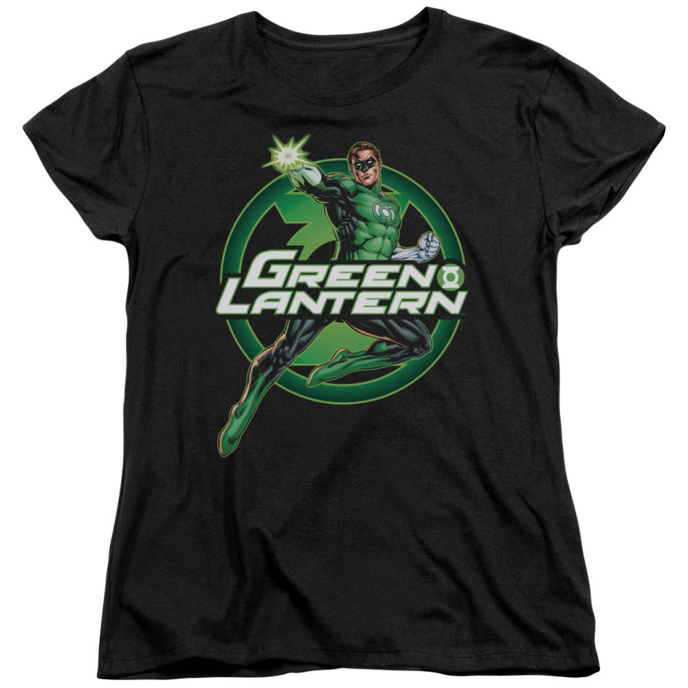 Justice League Of America Lantern Glow Women's 18/1 Cotton Short-Sleeve T-Shirt