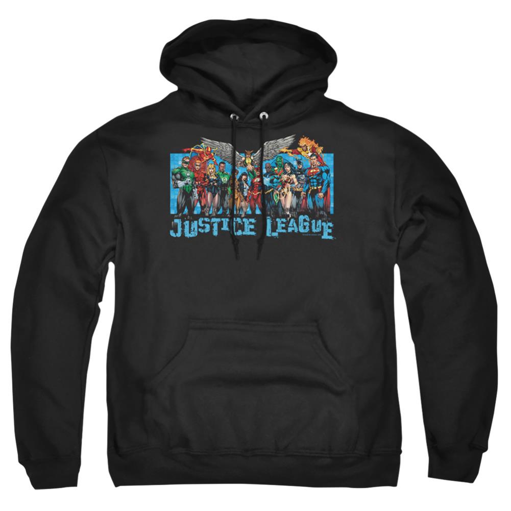 Justice League Of America League Lineup Men's Pull-Over 75 25 Poly Hoodie