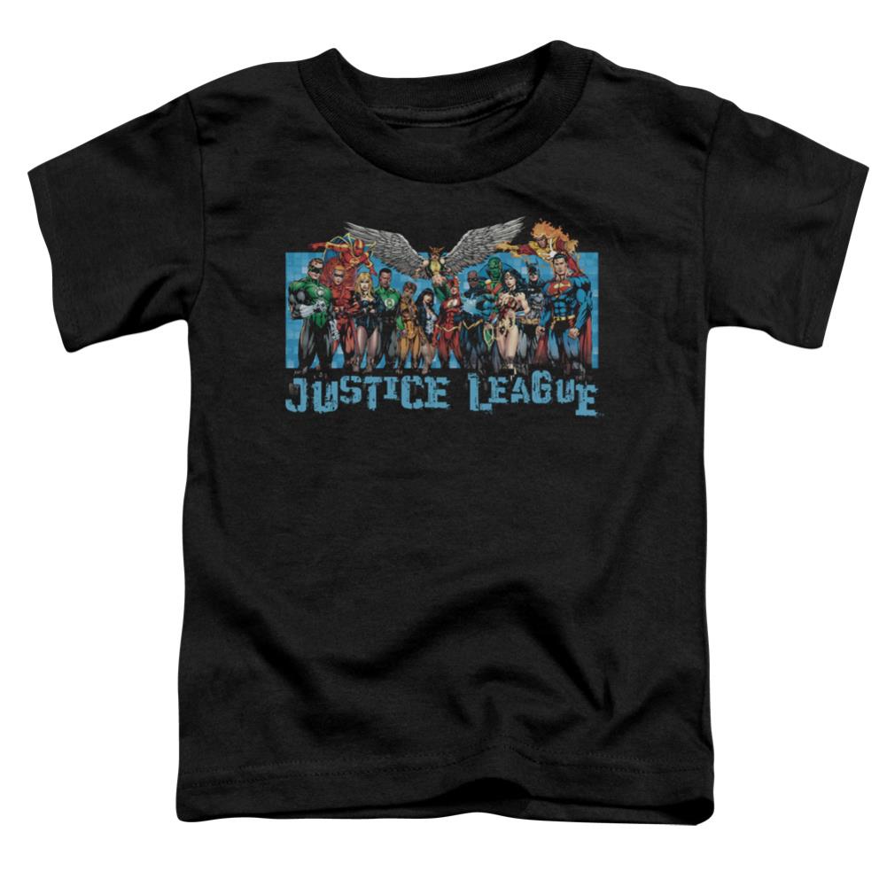 Justice League Of America League Lineup Toddler 18/1 Cotton Short-Sleeve T-Shirt