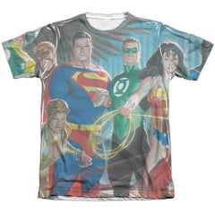 Justice League Of America League Of Heroes Men's Regular Fit Poly Cotton Short-Sleeve T-Shirt