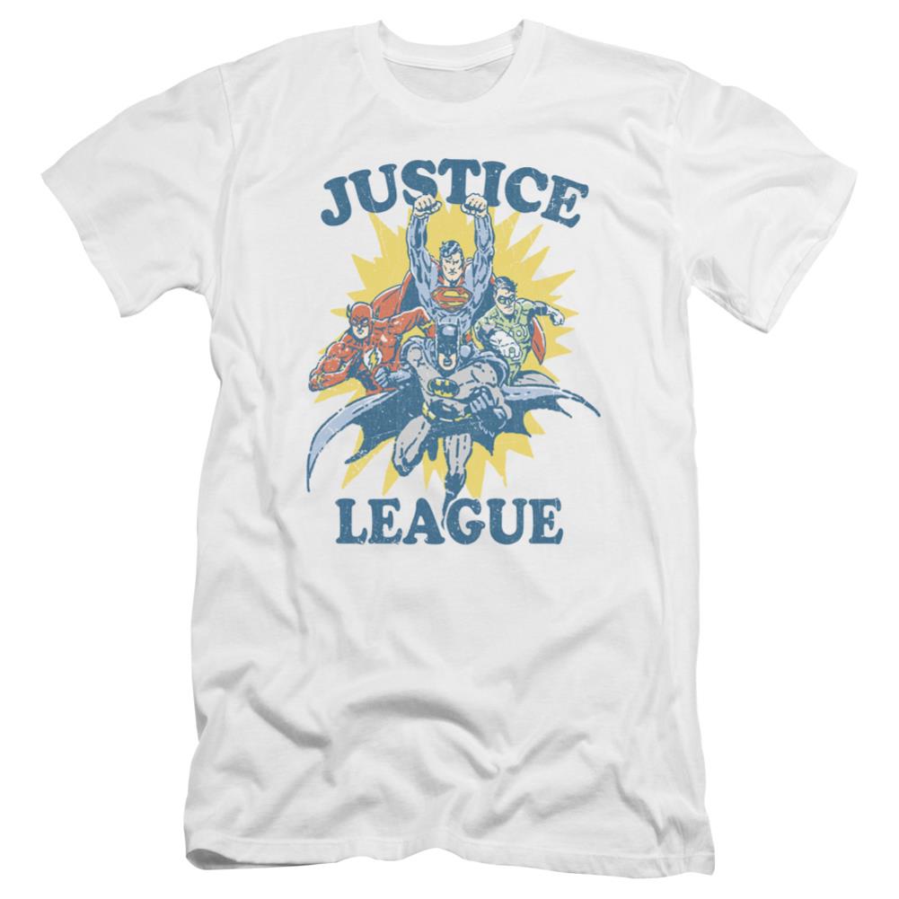 Justice League Of America Let's Do This Men's Ultra-Soft 30/1 Cotton Slim Short-Sleeve T-Shirt