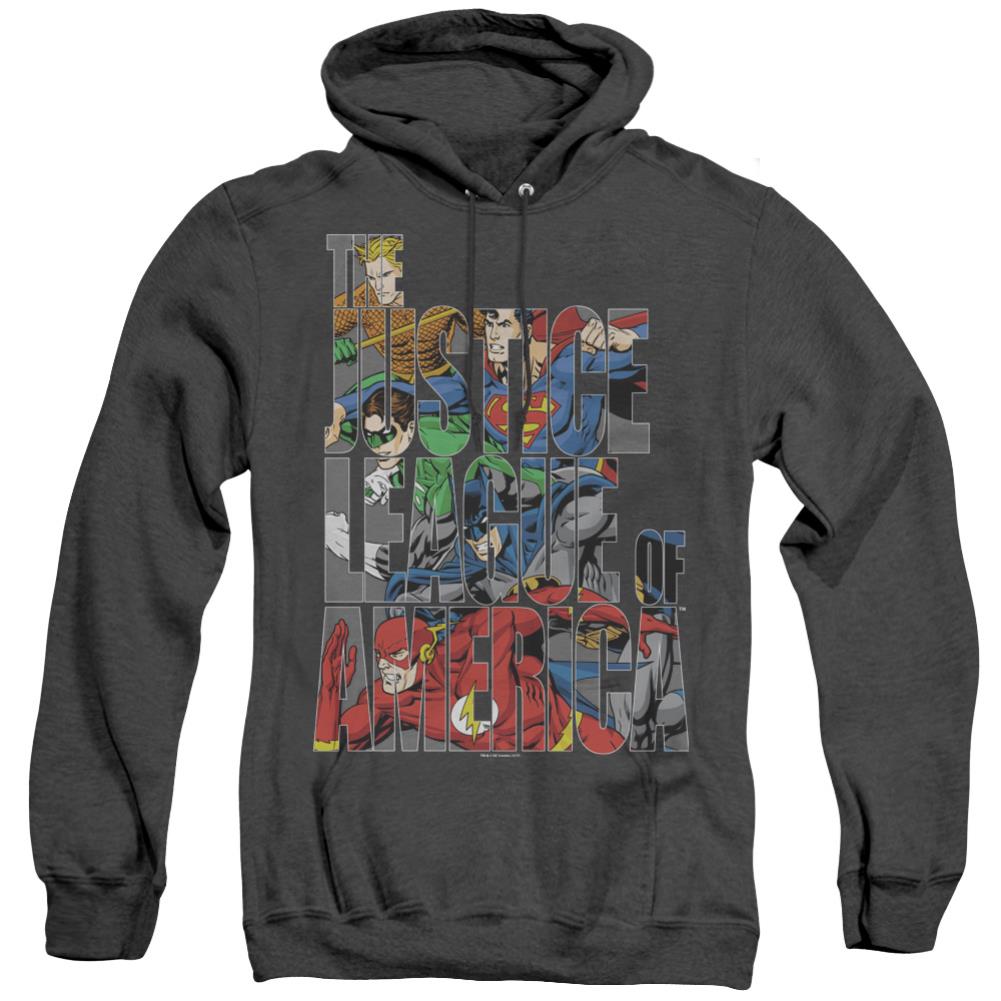 Justice League Of America Lettered League Men's Pull-Over Hoodie