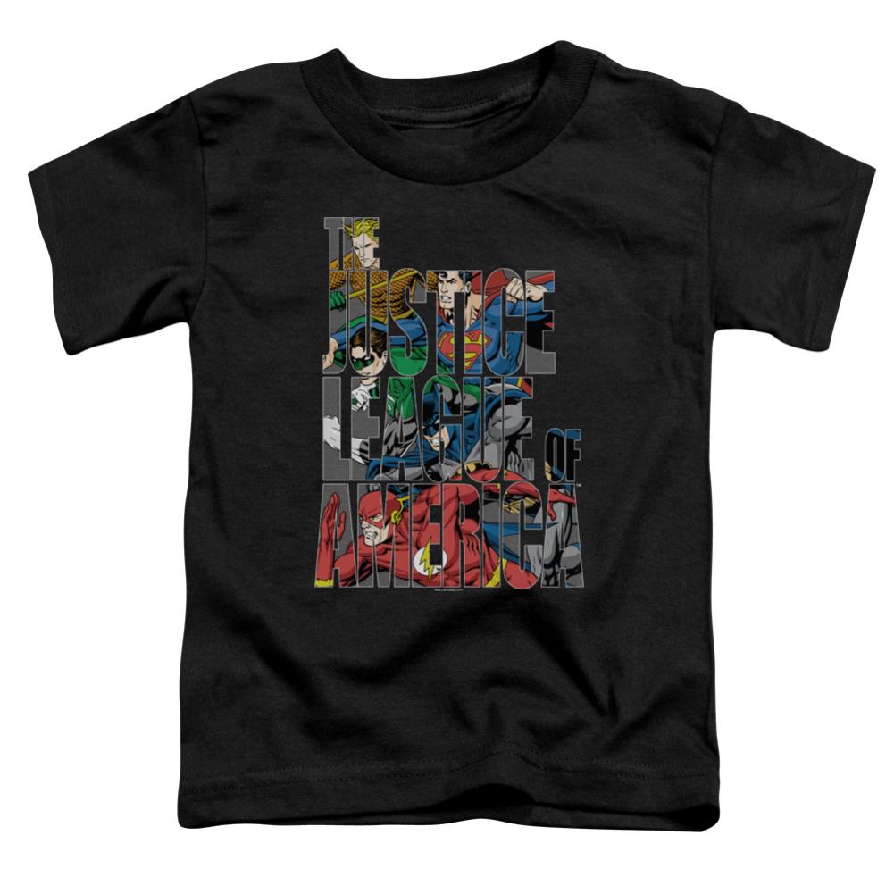 Justice League Of America Lettered League Toddler 18/1 Cotton Short-Sleeve T-Shirt