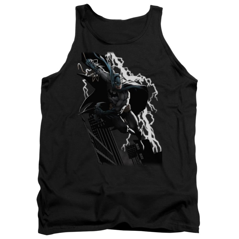 Justice League Of America Lighting Crashes Men's 18/1 Cotton Tank Top