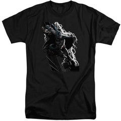 Justice League Of America Lighting Crashes Men's 18/1 Tall Cotton Short-Sleeve T-Shirt