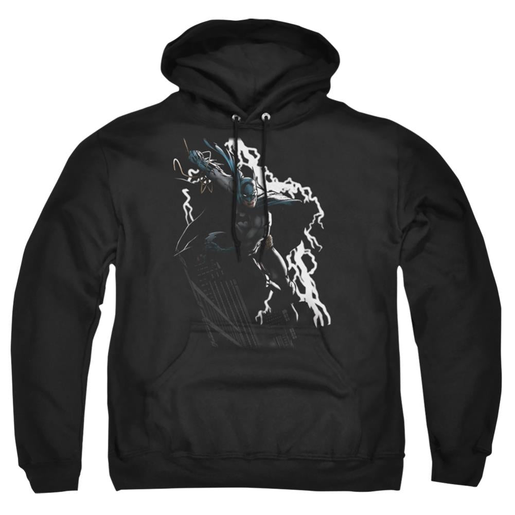 Justice League Of America Lighting Crashes Men's Pull-Over 75 25 Poly Hoodie