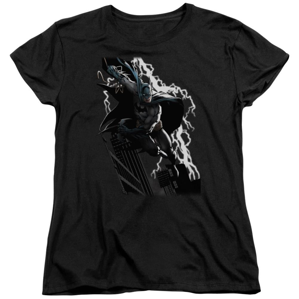 Justice League Of America Lighting Crashes Women's 18/1 Cotton Short-Sleeve T-Shirt