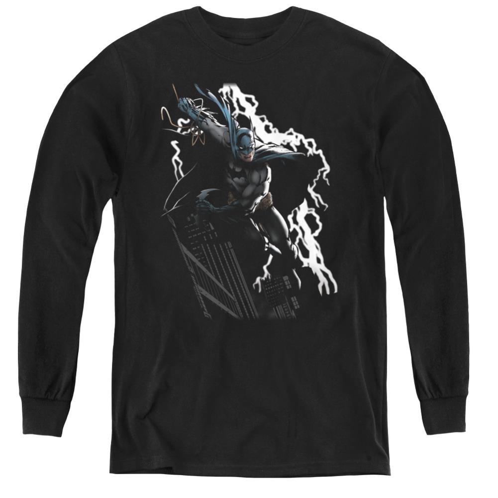 Justice League Of America Lighting Crashes Youth Long-Sleeve T-Shirt