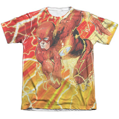 Justice League Of America Lightning Dash Men's Regular Fit Poly Cotton Short-Sleeve T-Shirt