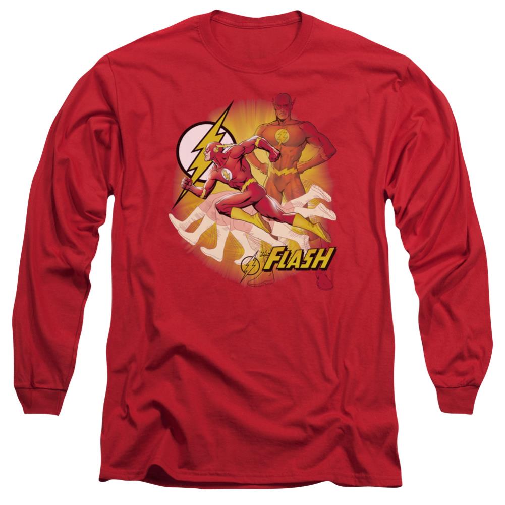 Justice League Of America Lightning Fast Men's 18/1 Cotton Long-Sleeve T-Shirt