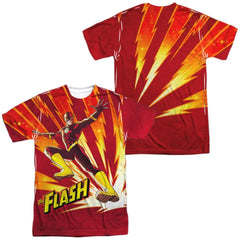 Justice League Of America Lightning Fast Men's Regular Fit Polyester Short-Sleeve T-Shirt