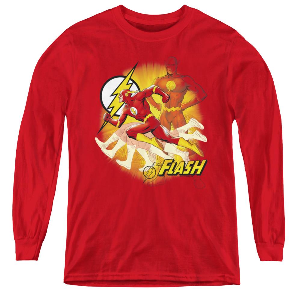 Justice League Of America Lightning Fast Youth Long-Sleeve T-Shirt
