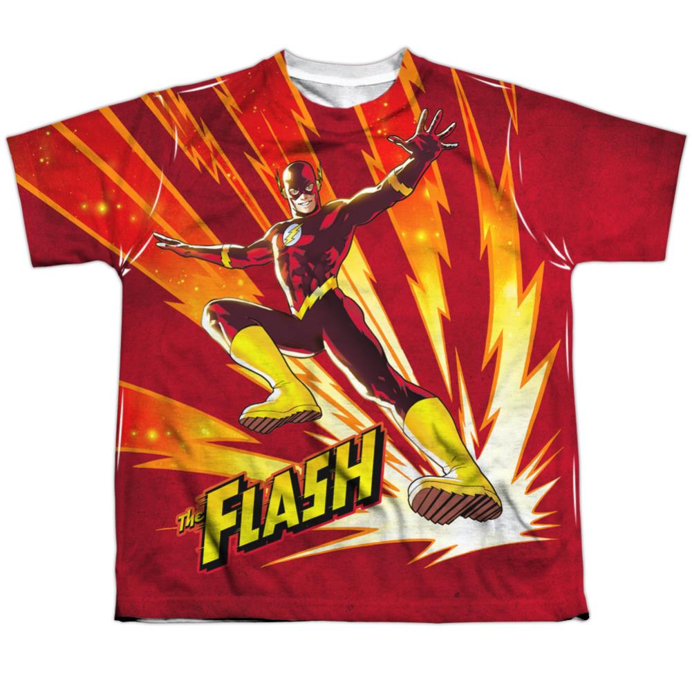 Justice League Of America Lightning Fast Youth Regular Fit Poly Short-Sleeve T-Shirt