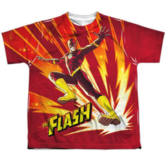 Justice League Of America Lightning Fast Youth Regular Fit Poly Short-Sleeve T-Shirt