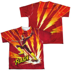 Justice League Of America Lightning Fast Youth Regular Fit Poly Short-Sleeve T-Shirt