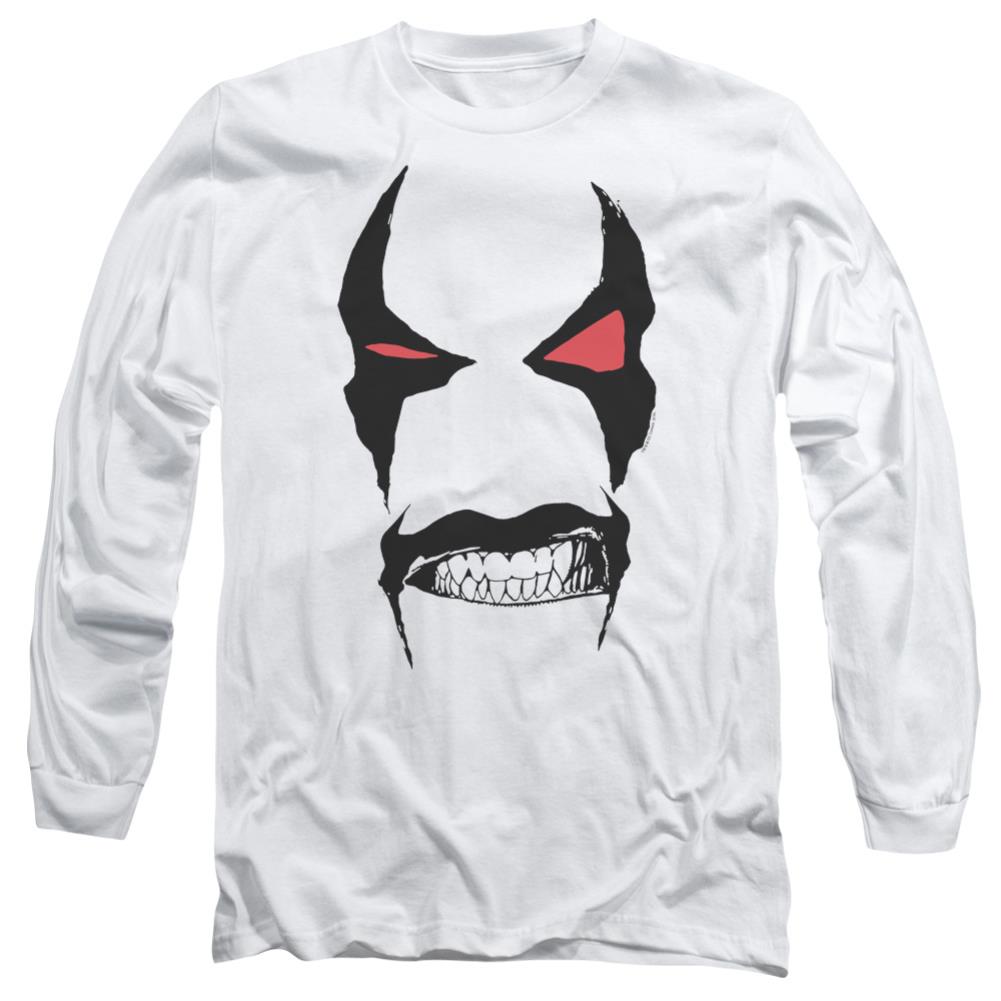 Justice League Of America Lobo Face Men's 18/1 Cotton Long-Sleeve T-Shirt