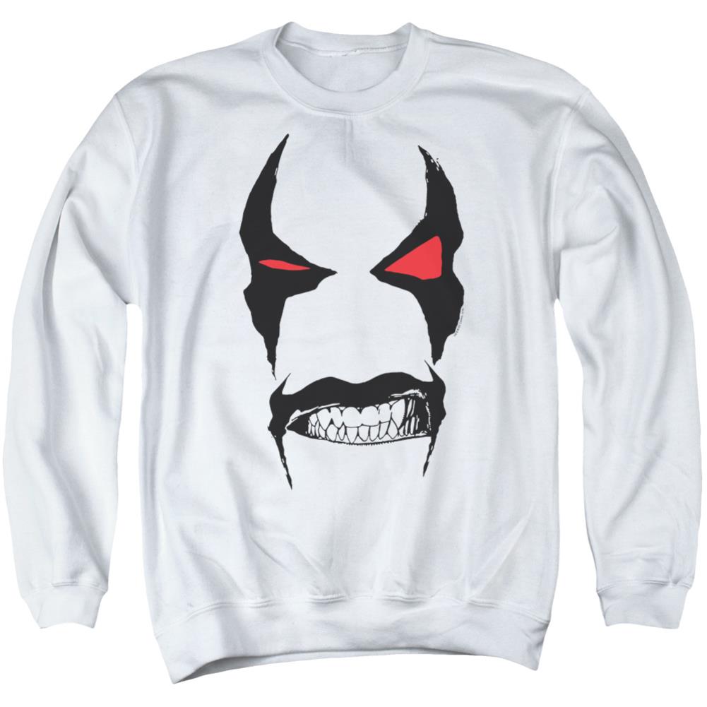 Justice League Of America Lobo Face Men's Crewneck 50 50 Poly Long-Sleeve T-Shirt