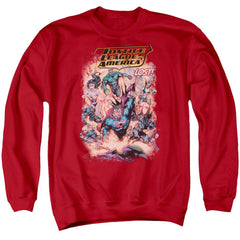 Justice League Of America Lost Men's Crewneck 50 50 Poly Long-Sleeve T-Shirt