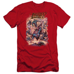 Justice League Of America Lost Men's Ultra-Soft 30/1 Cotton Slim Short-Sleeve T-Shirt