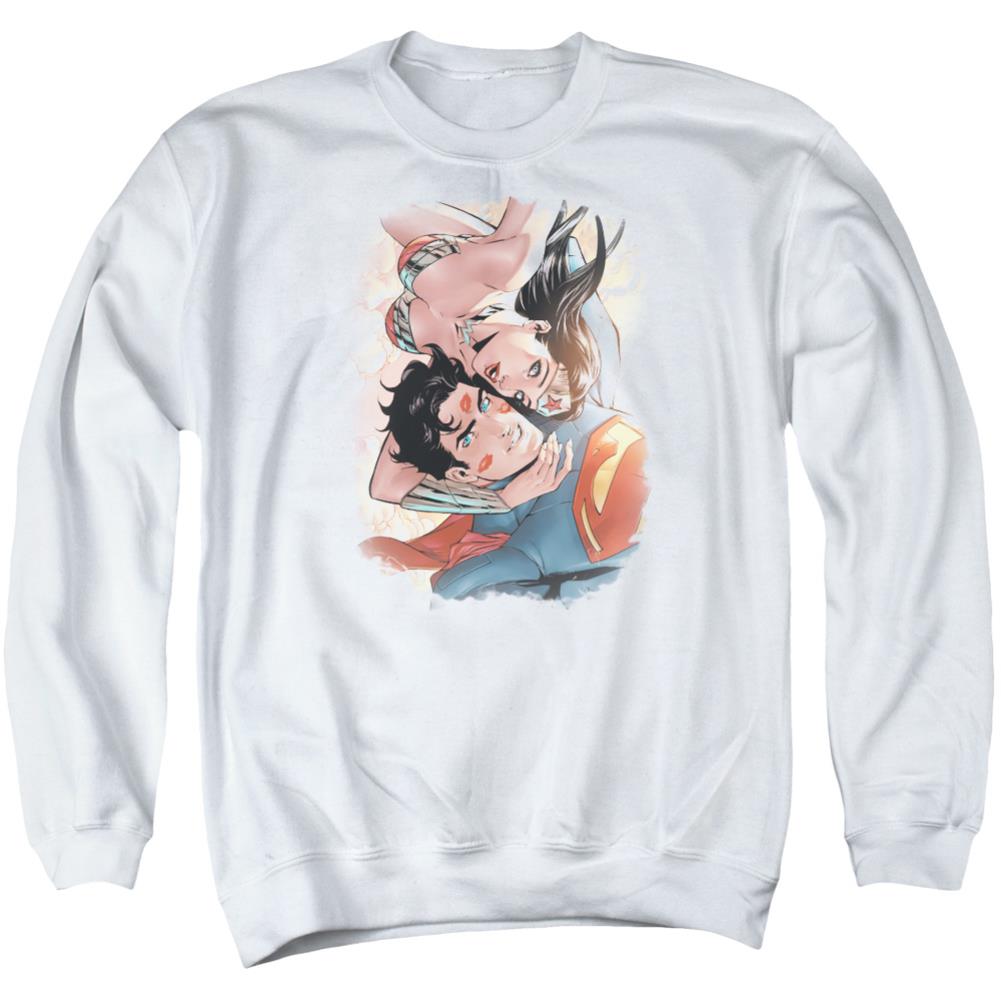 Justice League Of America Love Birds Men's Crewneck 50 50 Poly Long-Sleeve T-Shirt