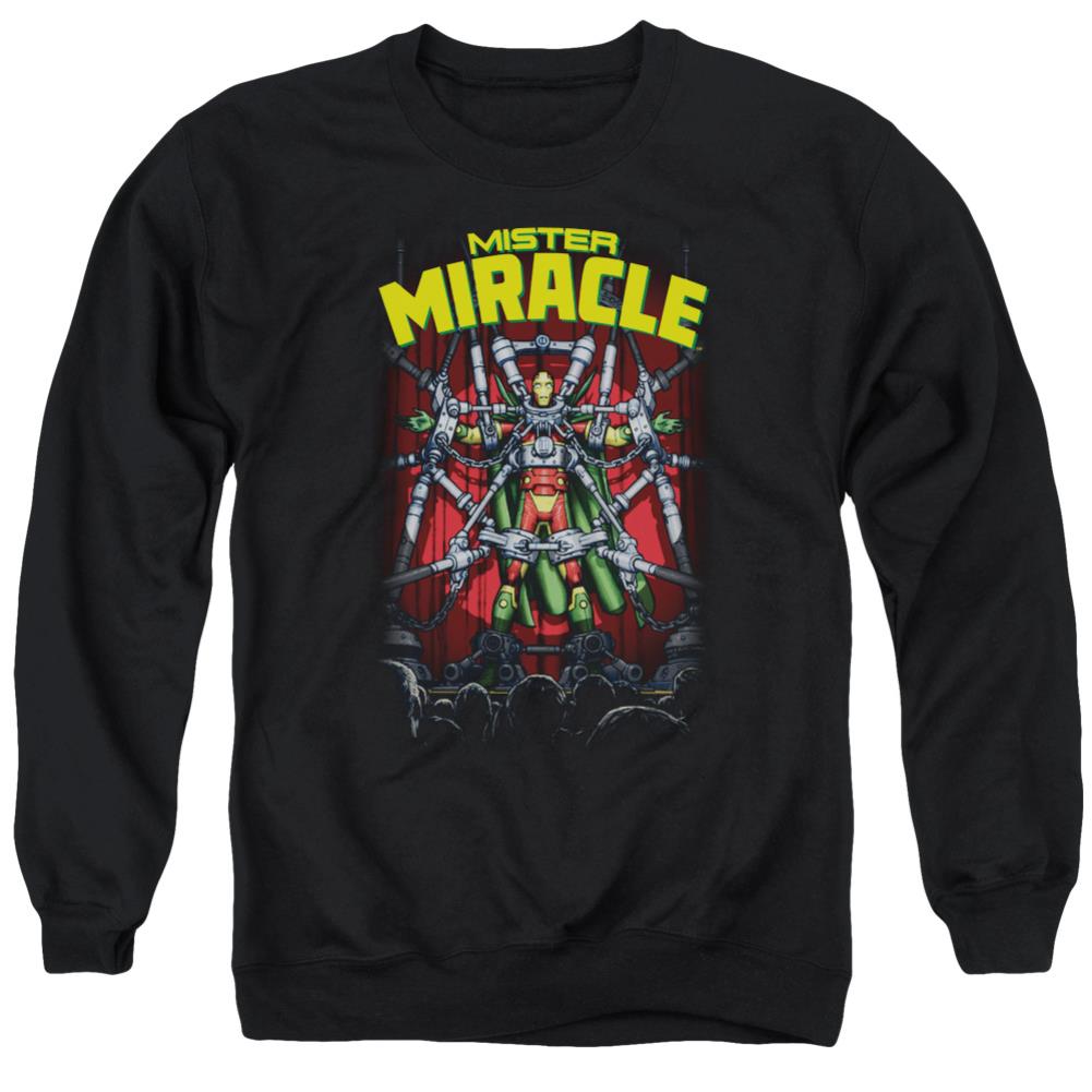 Justice League Of America Mister Miracle Men's Crewneck 50 50 Poly Long-Sleeve T-Shirt