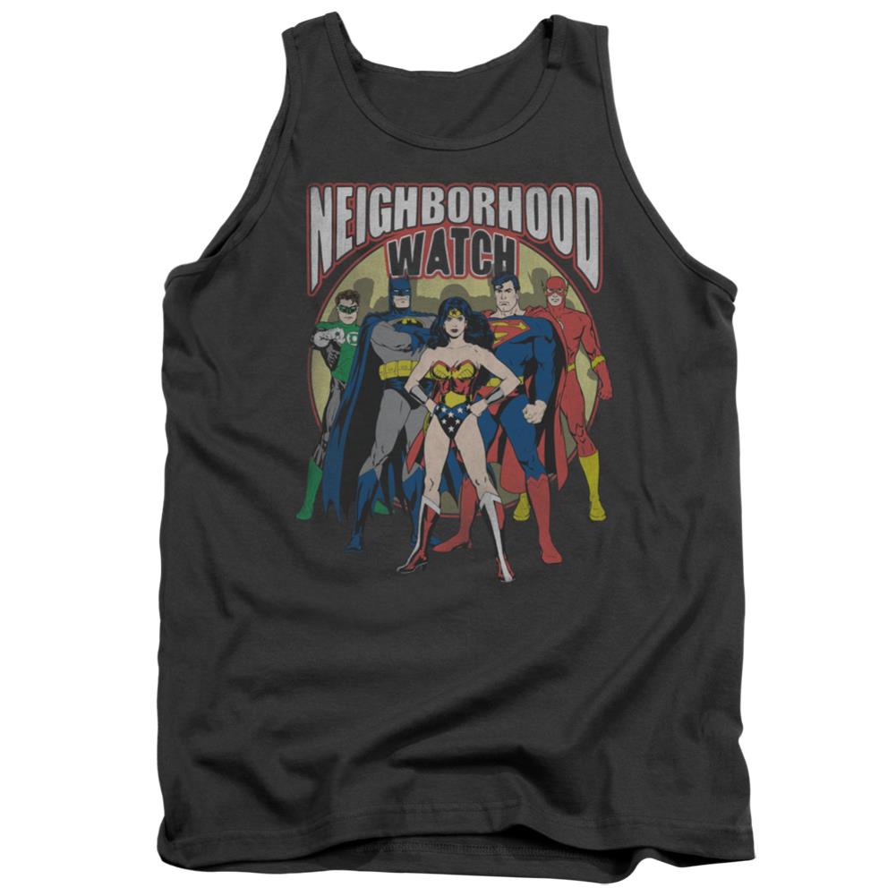 Justice League Of America Neighborhood Watch Men's 18/1 Cotton Tank Top