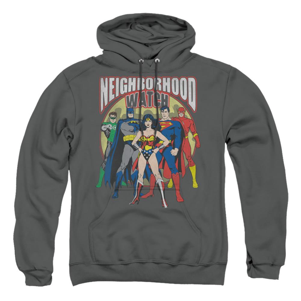 Justice League Of America Neighborhood Watch Men's Pull-Over 75 25 Poly Hoodie