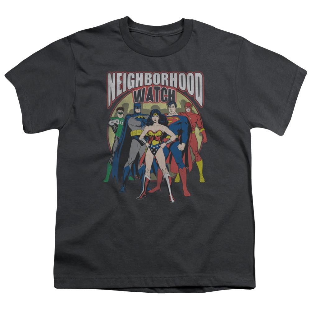 Justice League Of America Neighborhood Watch Youth 18/1 100% Cotton Short-Sleeve T-Shirt
