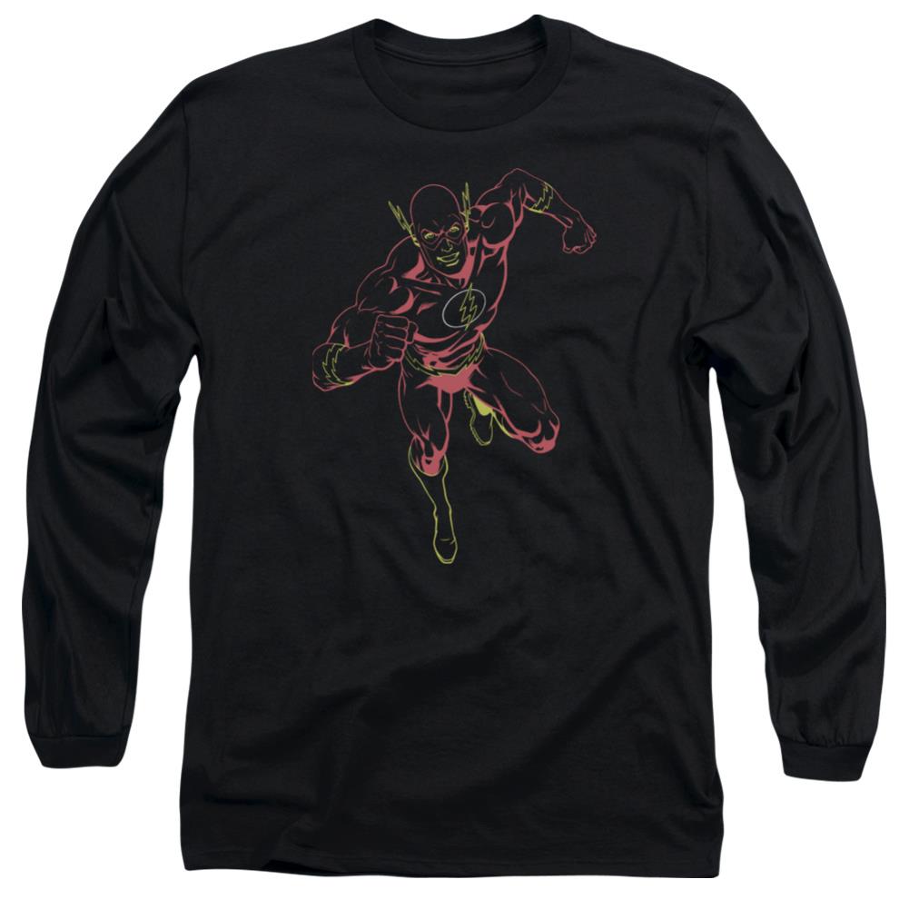 Justice League Of America Neon Flash Men's 18/1 Cotton Long-Sleeve T-Shirt
