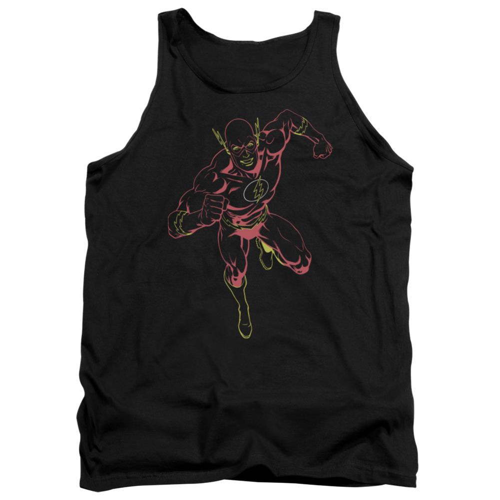 Justice League Of America Neon Flash Men's 18/1 Cotton Tank Top