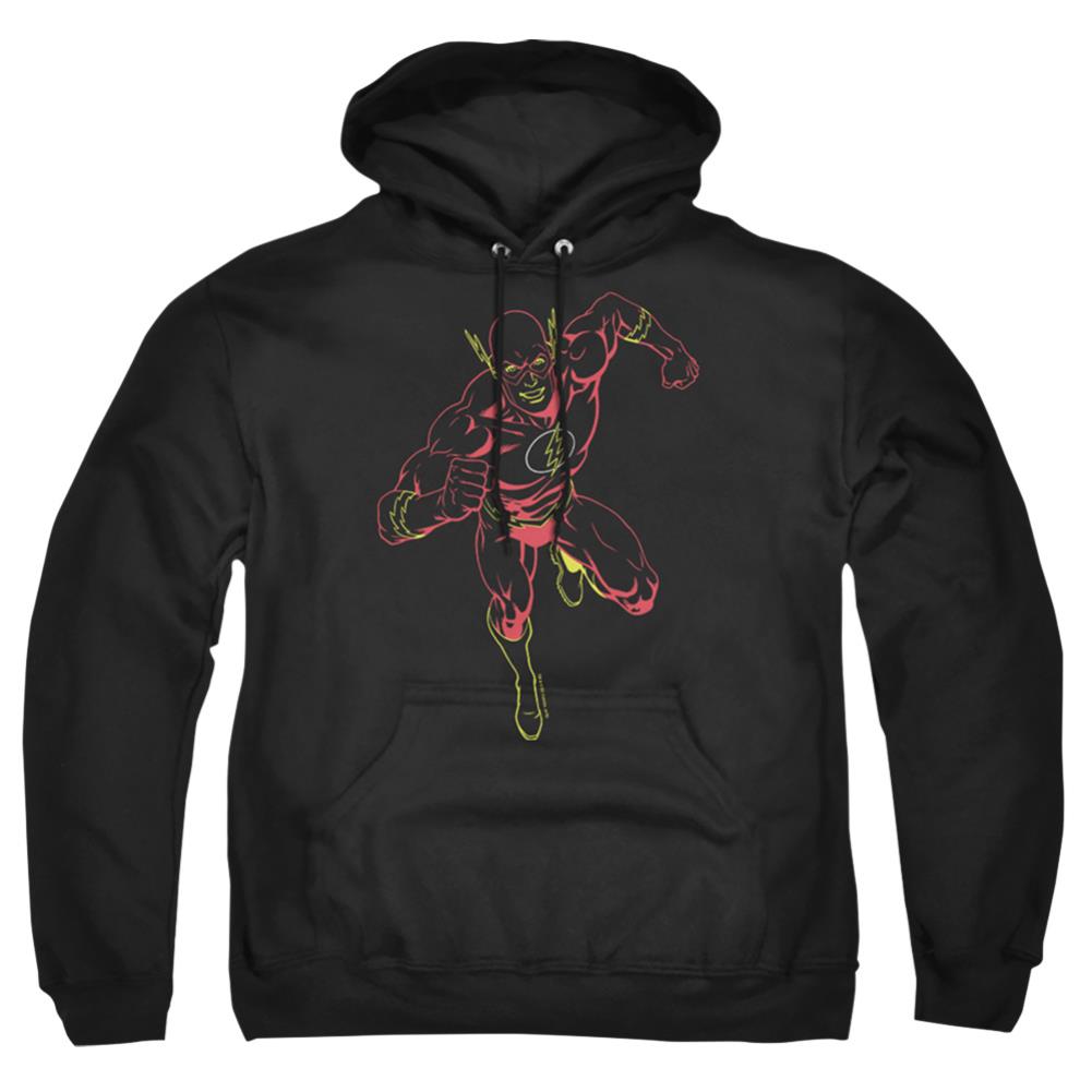 Justice League Of America Neon Flash Men's Pull-Over 75 25 Poly Hoodie