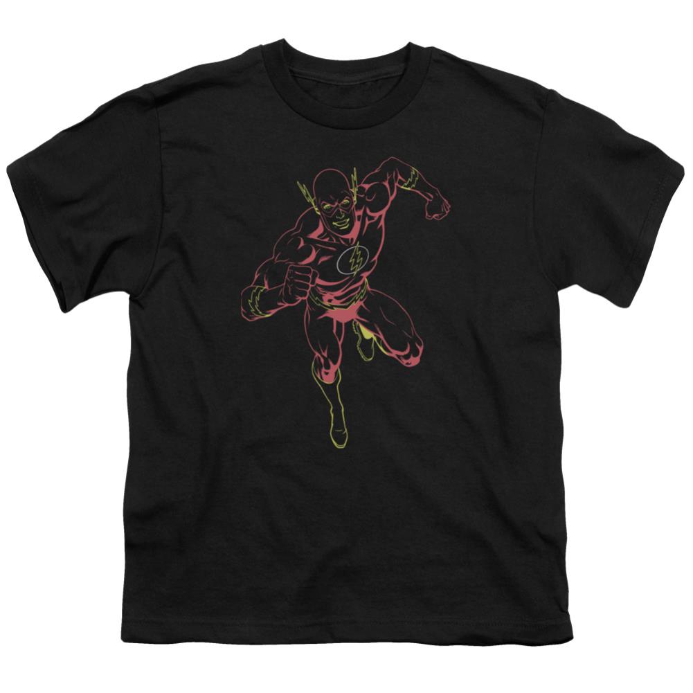 Justice League Of America Neon Flash Youth 18/1 100% Cotton Short-Sleeve T-Shirt