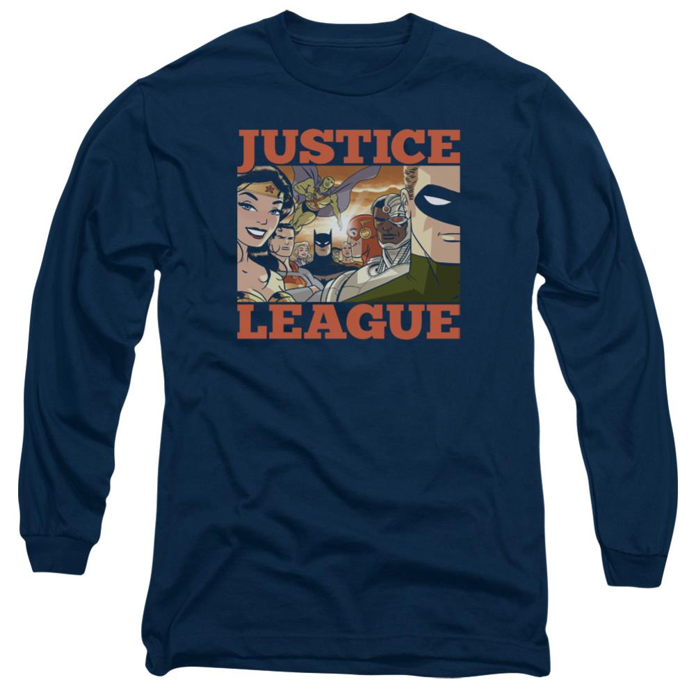 Justice League Of America New Dawn Group Men's 18/1 Cotton Long-Sleeve T-Shirt