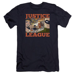 Justice League Of America New Dawn Group Men's Ultra-Soft 30/1 Cotton Slim Short-Sleeve T-Shirt