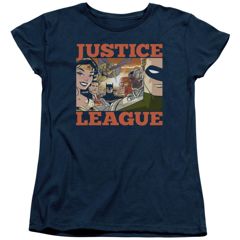 Justice League Of America New Dawn Group Women's 18/1 Cotton Short-Sleeve T-Shirt