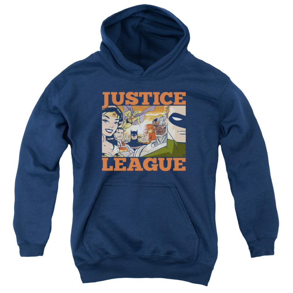 Justice League Of America New Dawn Group Youth Cotton Poly Pull-Over Hoodie