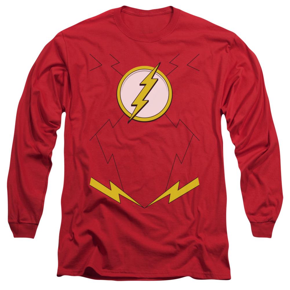 Justice League Of America New Flash Uniform Men's 18/1 Cotton Long-Sleeve T-Shirt
