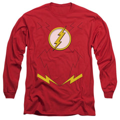 Justice League Of America New Flash Uniform Men's 18/1 Cotton Long-Sleeve T-Shirt