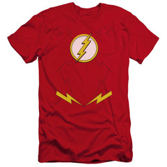 Justice League Of America New Flash Uniform Men's Ultra-Soft 30/1 Cotton Slim Short-Sleeve T-Shirt